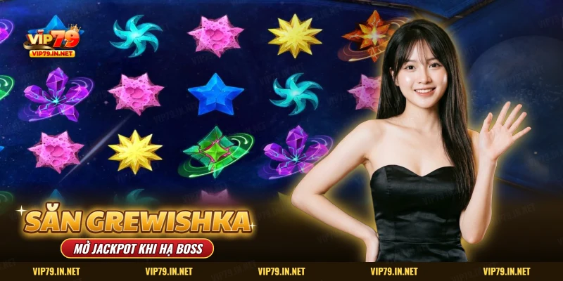 Màn slot vũ trụ với các ngôi sao đủ màu và hành tinh