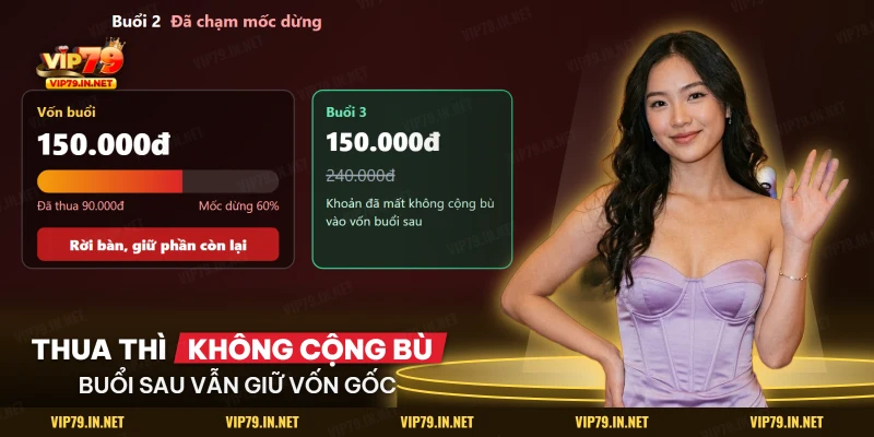Buổi đá gà chạm mốc dừng thua, vốn buổi sau vẫn giữ nguyên và không cộng bù khoản đã mất