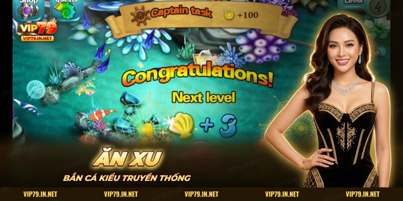 Bắn cá ăn xu VIP79 với màn thưởng nhiệm vụ dưới biển và mạng nhện