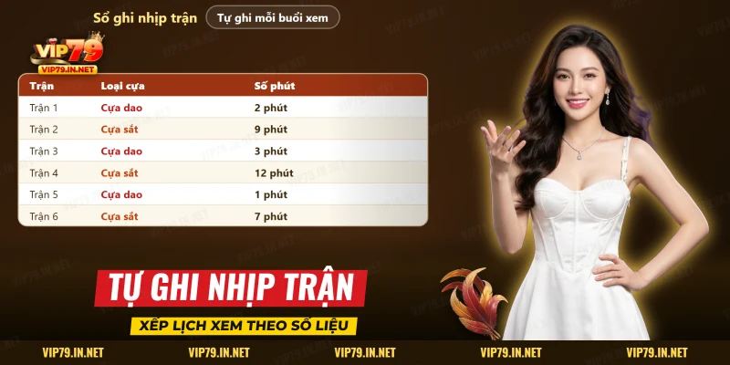 Sổ ghi nhịp trận ghi loại cựa và số phút của từng trận để xếp lịch xem đá gà VIP79