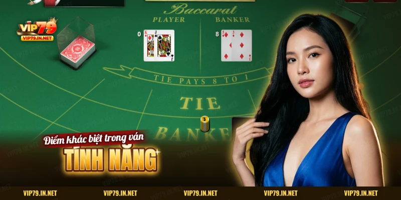Bàn Baccarat trực tuyến đang mở bài với hai cửa Con và Cái