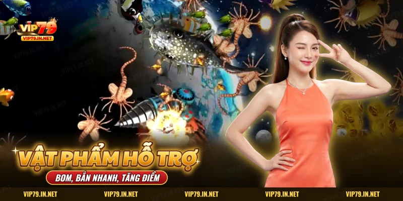 Vật phẩm bom nổ giữa đàn sinh vật ngoài hành tinh trong bắn cá